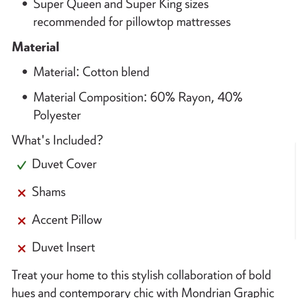 Mondrian Leaf Single Duvet Cover